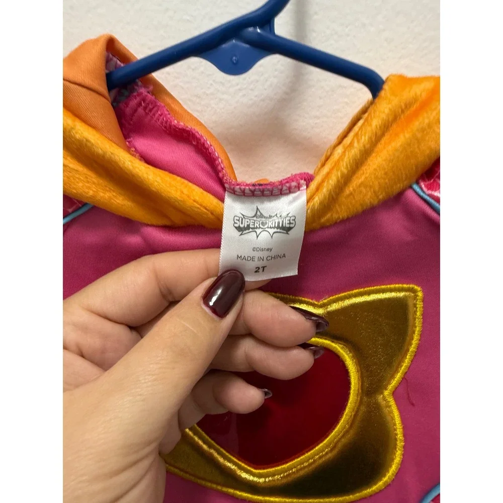 Disney SuperKitties Ginny Costume Dress Hooded Tutu Pink Orange 2T 3013